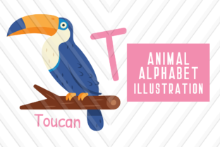 Animal Alphabet T for Toucan: A Vibrant Type Design