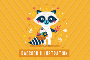 Animal Illustration Raccoon: Your Go-To Cute Design Asset