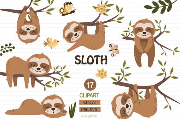 Bringing Personality to Projects with Cute Sloth Clipart