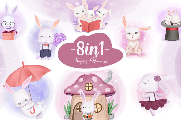 Happy Bunnies Cute Animal: Designing Joyful Nursery Art