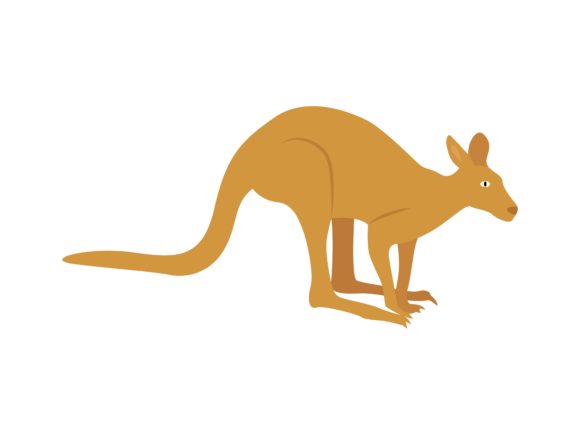 Kangaroos Crouched Animal: The Playful Design Asset