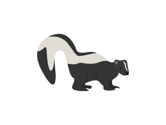Skunk Standing Animal: A Playful Asset for Modern Designers