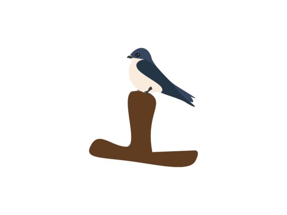 Swallow Standing Bird Animal: A Versatile Design Asset