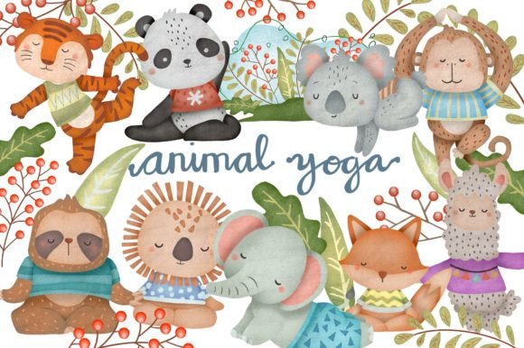 Watercolor Animal Yoga Clipart: A Designer's Guide to This Versatile Set